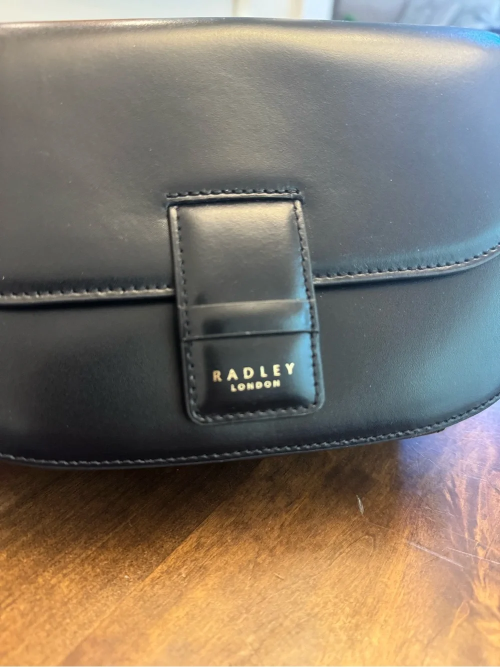 RADLEY LONDON Warwick Avenue Mini Flapover Black Leather Crossbody Bag